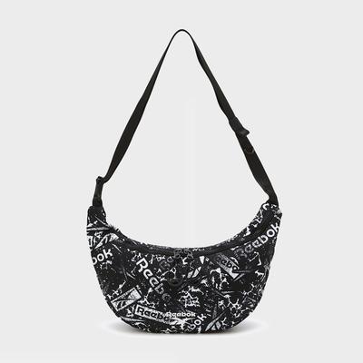Сумка-хобо Vector Nylon Mini, черная, белая