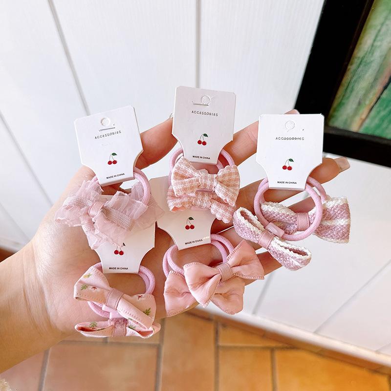 5Pair Cute Hair Band for Girls Sweet Pricess Fashion Hair Rope for Toddler Girl Lovely Elastic Hair Band Baby Headwear