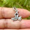 925 Sterling Silver Lord Krishna written in Hindi Sanskrit Pendant, Wearing Temple, 1.6 gm Oxidized Oxidised Jewelry, Handmade, Handcrafted