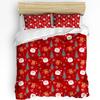 Рождественские снежинки Красный С Новым годом Пододеяльник Постельное белье Комплект постельного белья для дома Пододеяльник Наволочки Спальня Постельное белье Без простыни