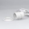 Kwmobile Porte-lampe E27 Avec Anneau Fileté Et Cordon D'alimentation Avec Interrupteur - Support De Lampe Et Câble, 3,5m En Blanc