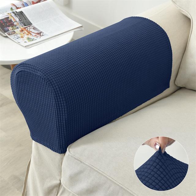 2 шт./компл., чехол на подлокотник для дивана, эластичный флисовый чехол для дивана, кресло, защита для рук, эластичный нескользящий съемный чехол для подлокотников