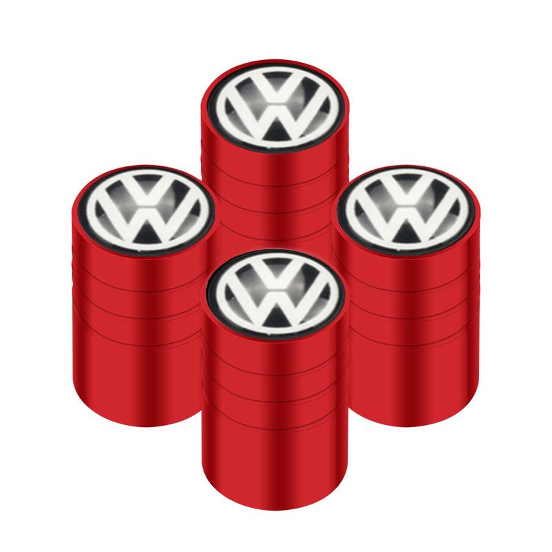 For VW 4Pcs Car Tire Valve caps Car Sticker for VW Volkswagen Passat Golf Polo Touran Accessories YHBE-V487 EM1