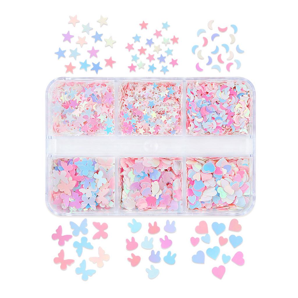 Бабочка DIY очаровательные блестящие хлопья маникюрные украшения блестящие блестки сверкающие блестки смесь ногтей блестящая смесь для девочек