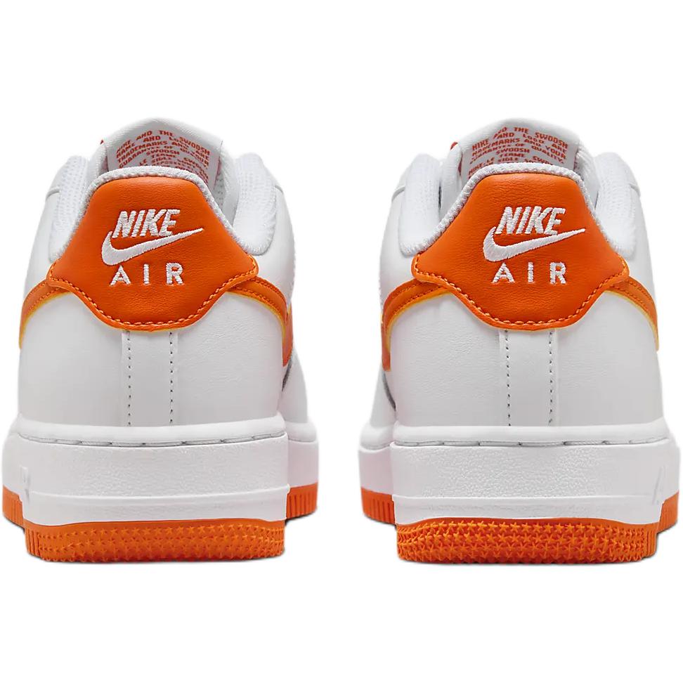 Nike Air Force 1 GS White Safety Orange Kids Sneakers FV5948-113