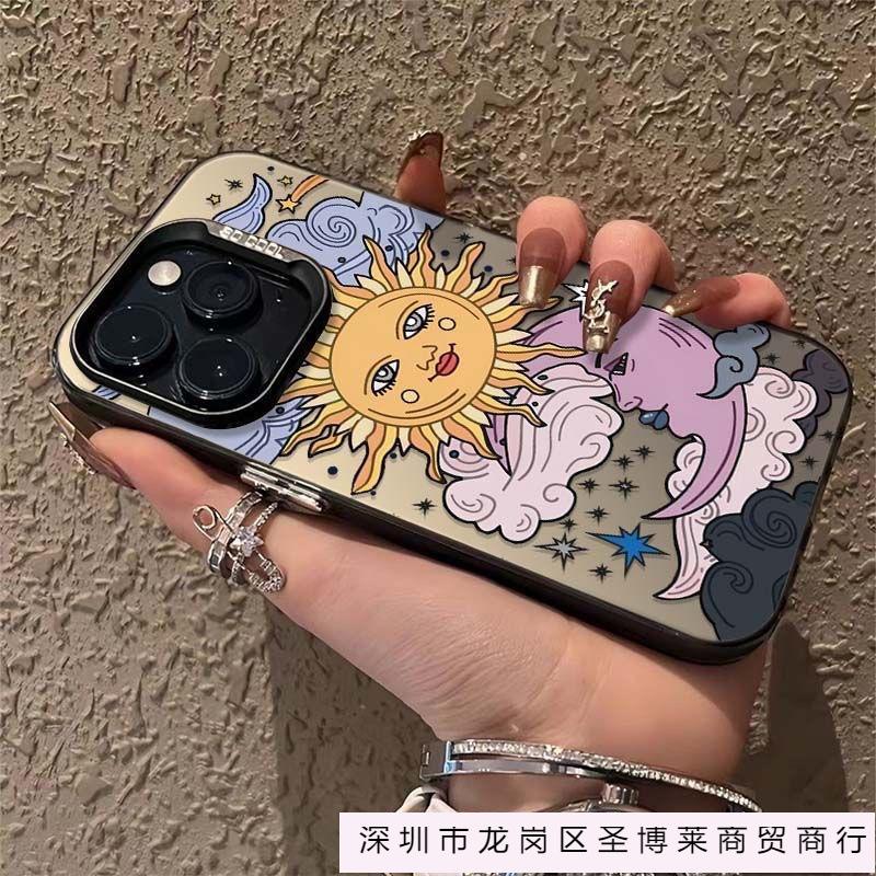 Европа, Америка, Солнце и Луна подходят для чехла на мобильный телефон Apple 16promax iPhone15Pro противоударный 11 мультяшный 13/14 новая модель