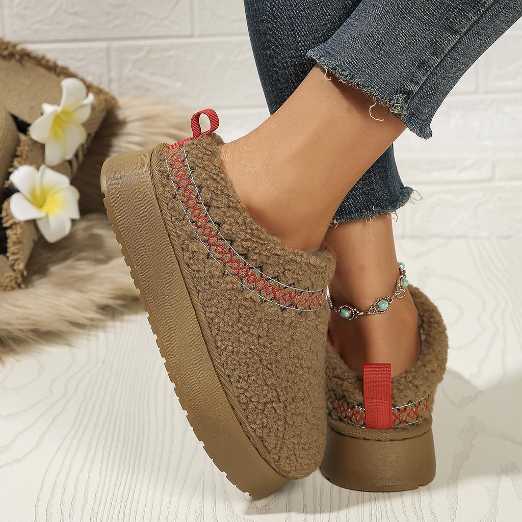 2024 Новые женские меховые тапочки Короткие сапоги Плоские короткие плюшевые шлепанцы Хлопковая обувь Дизайнерский бренд Зимние сапоги для снега