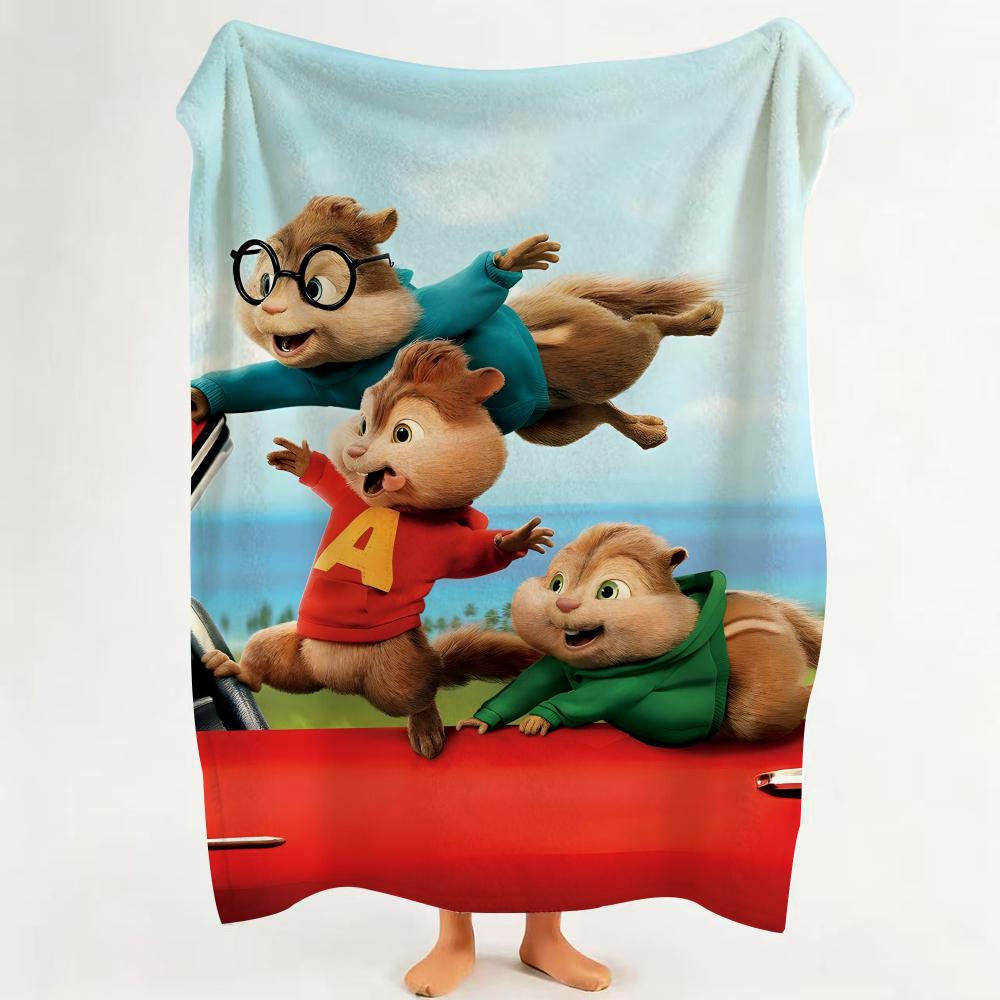 Movie Alvin And The Chipmunks Throw Flannel Throw Blanket Suitable for Sofa Living Room Bedroom