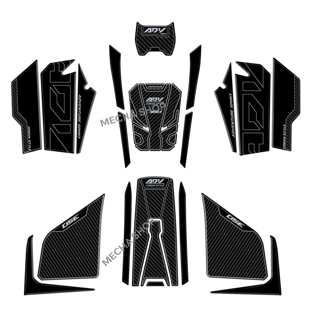 ADV350 2025 Accessories Tank Pad Motorcycle 3D Resin Epoxy Sticker Decal Kit For ADV 350 2022 2023 2024