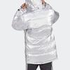 adidas originals Metal Dwn Jkt Stay Warm Diagonal zipper Sports hooded down Jacket Silver Men's GJ6733