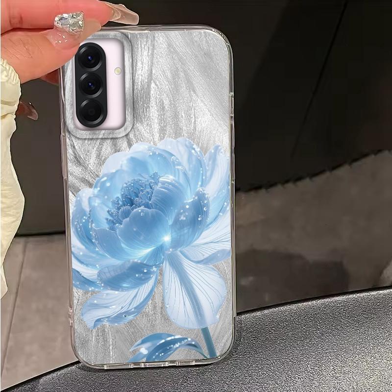 Роскошный чехол с цветами для Samsung A56 A16 A17 A07 S24 S25 FE Xiaomi Redmi Note 14 13 Pro 14C A5 Huawei Honor 400 200 Lite Pro iPhone 16 Противоударный чехол