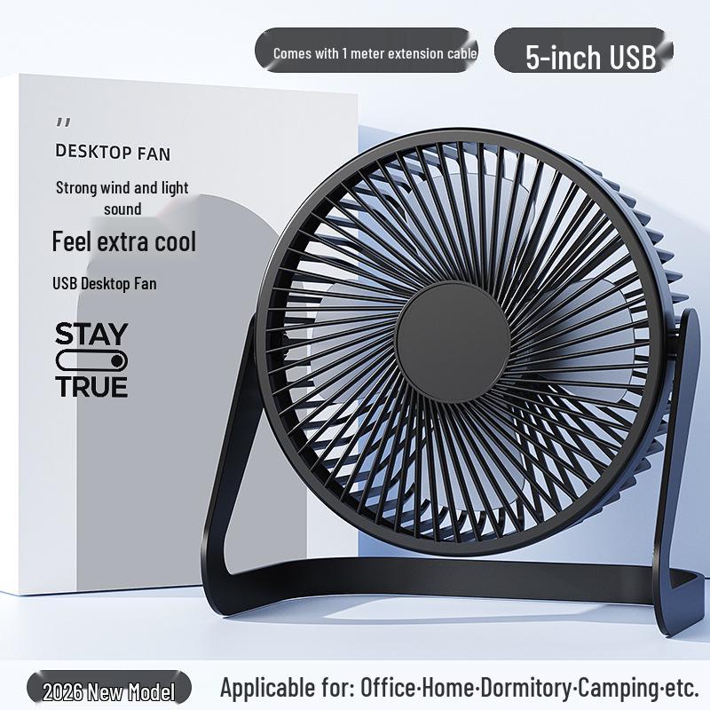 USB Mini Desk Fan: 5, 6, and 8 Inch - Perfect for Students and Offices