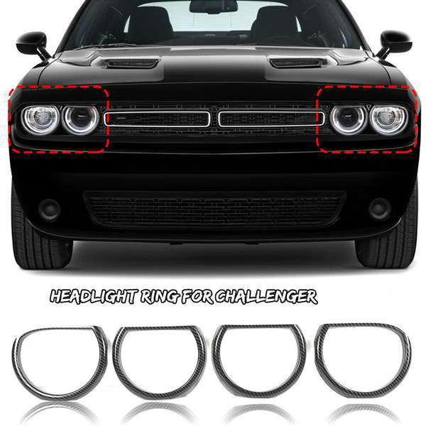Dodge Challenger Headlight Trim Rings (4pcs) for 2015-2021 Models