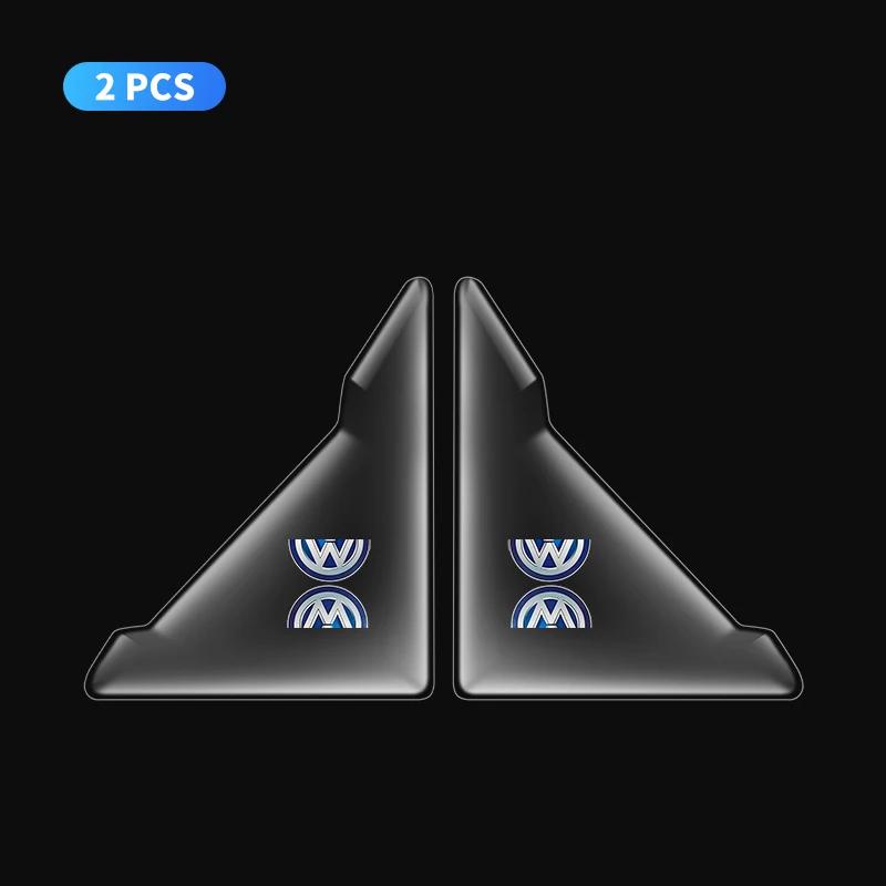 VW GTI GOLF 2pcs Transparent Car Door Corner Anti-collision Protector Silicone Sticker For Volkswagen VW Golf 4 7 MK3 4 7 Touran