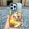 Дом-вилла для отпуска Пейзаж Сцена Лазерный Чехол для телефона для iPhone 14 11 15 Pro Max Plus 16 12 13 MIini Pro Max Мультяшная Задняя крышка