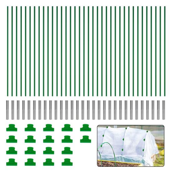 Комплект обручей для теплицы, простая сборка, комплект для выращивания в туннеле, поддерживающие обручи с зажимами, каркас арки для садовой ткани, пластиковые пленки для теплиц