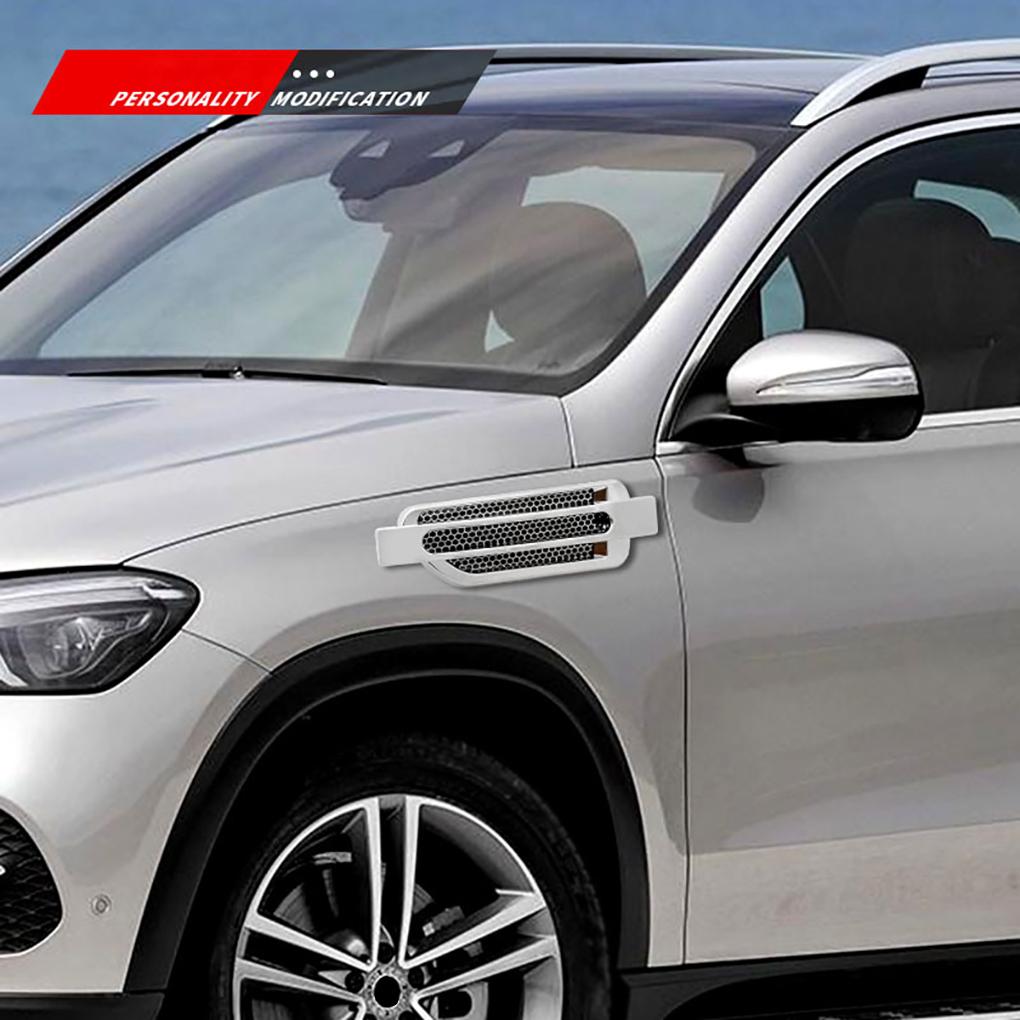 1 пара пластиковых наклеек-вентиляционных отверстий для боковой имитации автомобиля, накладка на капот, самоклеящаяся декорация воздухозаборника, автомобиль