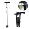 Cross-Border Trusty Cane: Five-Section Lighted Walking Stick with Voice Broadcast