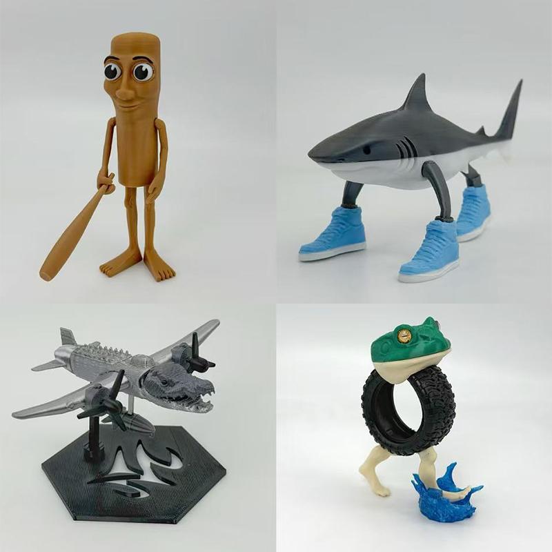 3D-печатная фигурка TungTungTung Sahur из дерева, палочка, игрушка-антистресс, креативные игрушки, украшения для дома, офиса, рабочего стола