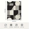 60x80 Inch Extra Large Blanket - Super Soft Cozy Retro Geometric Pattern Throw, Black & White Monochrome Design