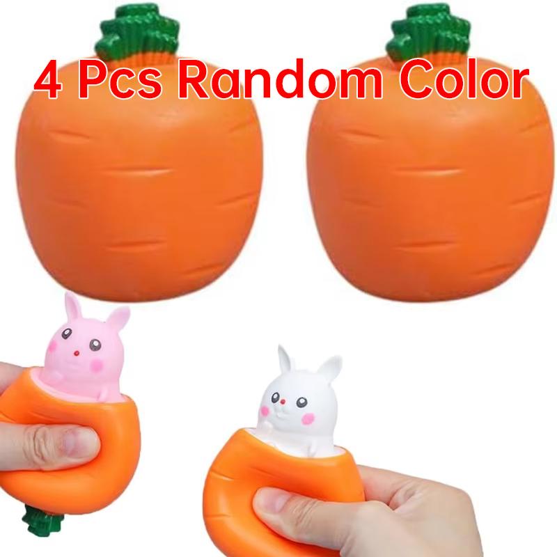 Сжималка Морковка Кролик Pop Up Игрушка для снятия стресса Милый Кролик Игрушка-антистресс Настольное украшение Праздничный подарок