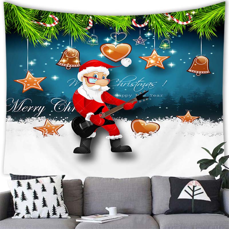 С Рождеством гобелен настенный Санта-Лось Снеговик украшения гобелен Рождественское украшение дома фон настенный гобелен