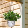Vintage Lifting Decoration Basket Rope Plant Hanger Home Garden Flowerpot Holder