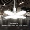 E27 Fan Shape Foldable 28W LED Bulb AC220V/110V Deformation for Home Ceiling Lights Warehouse and Garage White Leaf Light 6500K