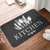 Tableware Pattern Floor Mat Dirt-resistant Doormat Kitchen Carpet Kitchen Runner Rug  Entrance