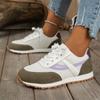 Women's Plus Size Casual Shoes Summer  New Round Toe Lace Up Color Blocked Mesh Sneakers Outdoor Non Slip Women's Shoes