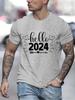 Футболка Hello 2024, мужская мода, повседневные топы с коротким рукавом, мужская и женская одежда, с Новым годом 2024, хипстерская футболка Cheers To 2024