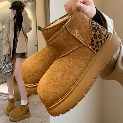 2024 Женские бархатные высокие теплые корейские зимние ботинки RD003