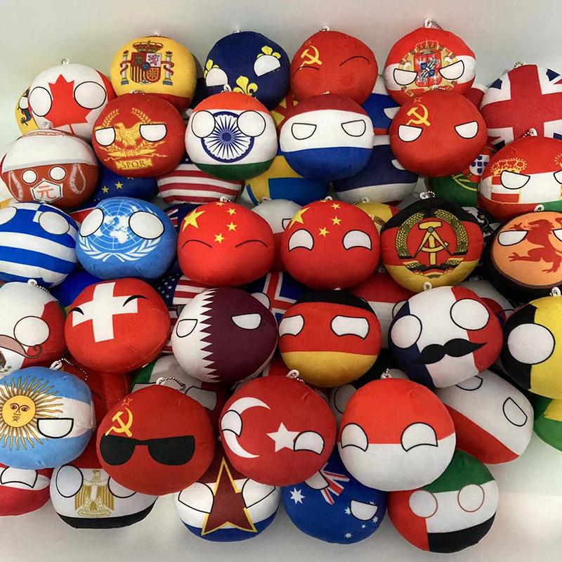 Рождественские подарки Плюшевые кантриболы 10 см Подвеска Polandball Шары с флагами стран Кантрибол Мягкая кукла