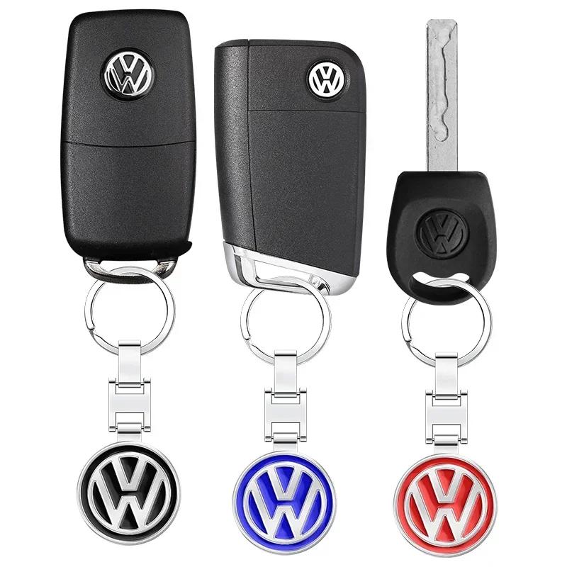 Hub Caps Car Keychain Badge Key Chain Rings Metal Car Accessories For Volkswagen VW Touran Beetle Golf Passat Jetta Polo Bora CC gjsh77
