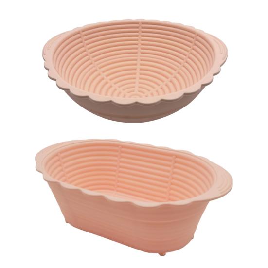 2 шт. силиконовая корзина для расстойки хлеба овальная Banneton для приготовления хлеба на закваске круглая жаропрочная большая
