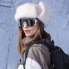 Портативная Зимняя Пилотская Шапка с Ушами Морозостойкая Сохраняющая Тепло Плюшевая Велосипедная Шапка Утолщенная Ветрозащитная Шапка Лей Фенг Женская