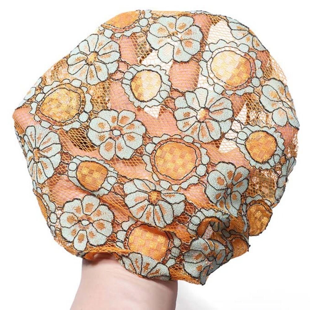 Hair Hoop Mesh Flower Headband Non Slip Wide Side Head Wrap Fashion Lace Hairbands Party