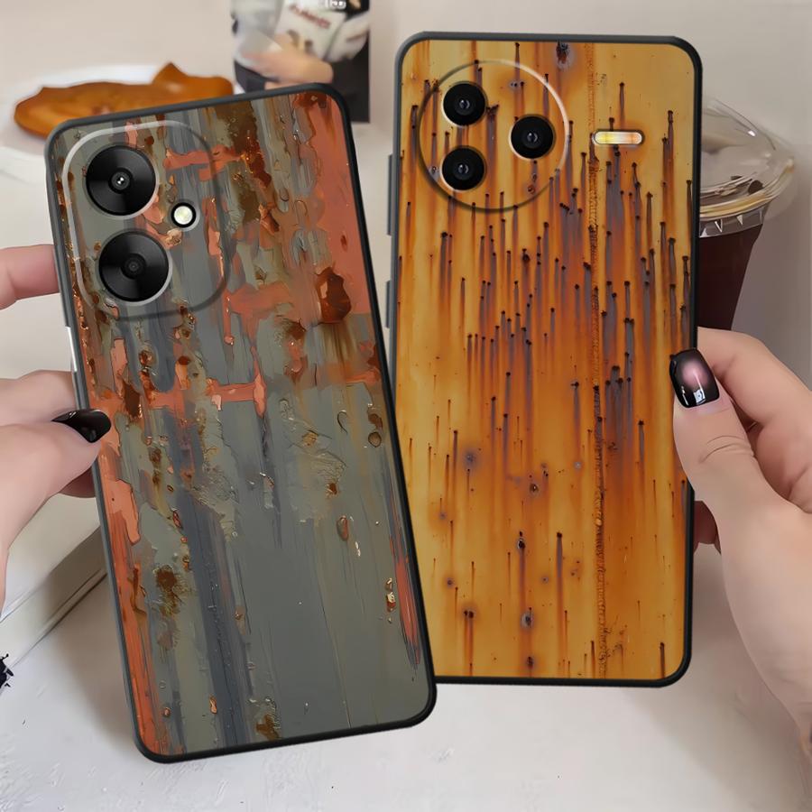 Ретро-кейс с ржавыми пятнами для Xiaomi Redmi 9A 9C A5 A1 A2 Plus 10 K40 K50 Gaming 13C 12C K60 9T 12 Чехол для телефона Funda