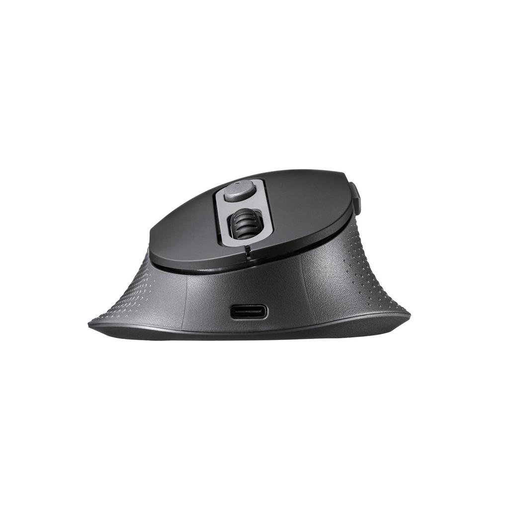 Sanwa Supply Silent Wireless Ergonomic Mouse 45mm (2.4GHz Wireless, Height) MA-EWBS528MBK
