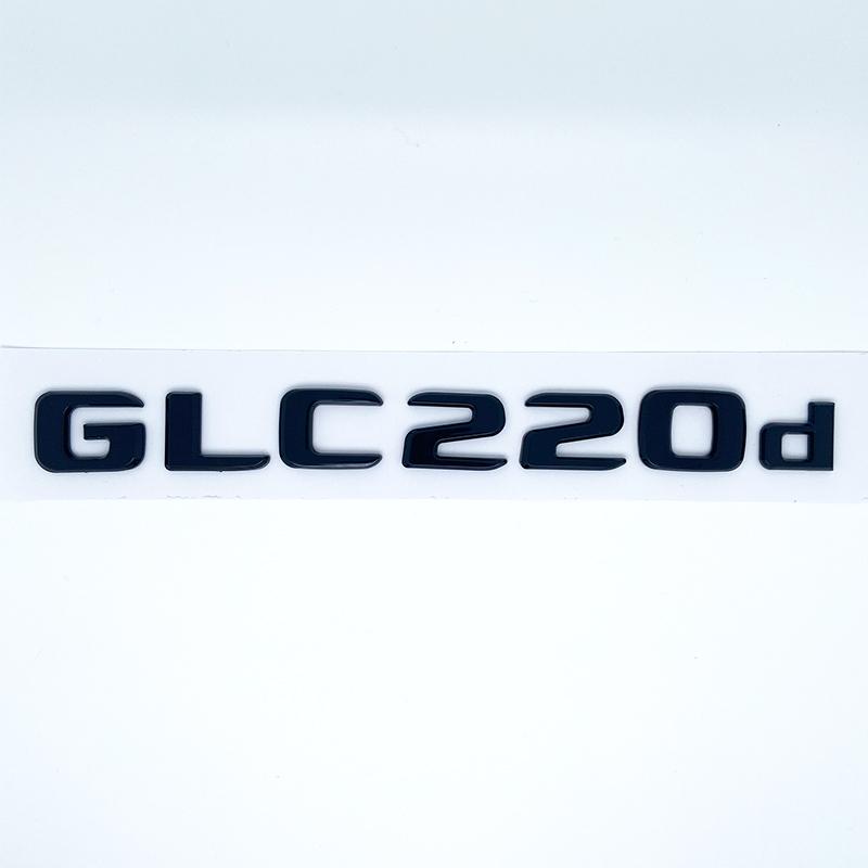 HUUML1 3D ABS Chrome Black Letters GLC260 GLC300 GLC350 GLC220d GLC350e 4Matic Emblem for Benz GLC X253 Car Trunk Logo Sticker