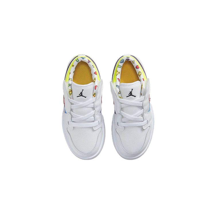 Детские кроссовки Air Jordan 1 Low ALT PS Old School Gaming White Black Lemon-Venom DM8970-114