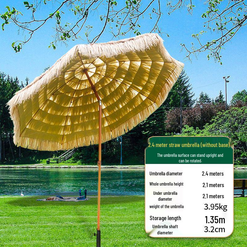 Outdoor Sunshade: Anti-Straw Hat Thatch Umbrella for Patio, Photography, and Garden