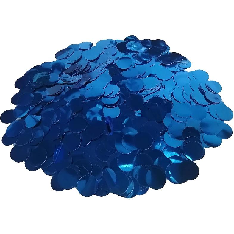 ZOOYOO Blue Foil Confetti, Round Foil Glitter Table Confetti Dots, Sparkling for Wedding Birthday Party Decoration (1.76 OZ, 1.5 cm)