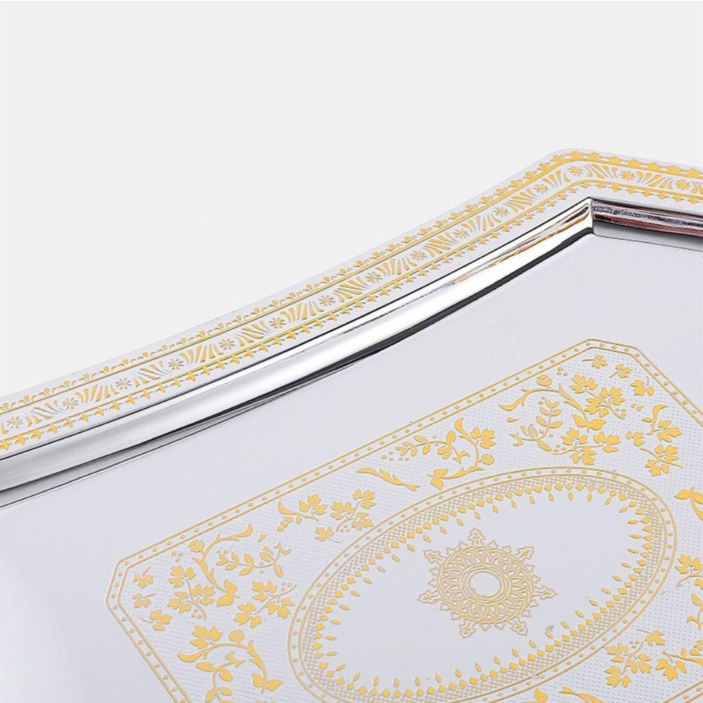 Vintage Stainless Steel Storage Tray European Style Candy Dessert Plates Serving Tray  Cafe Shop