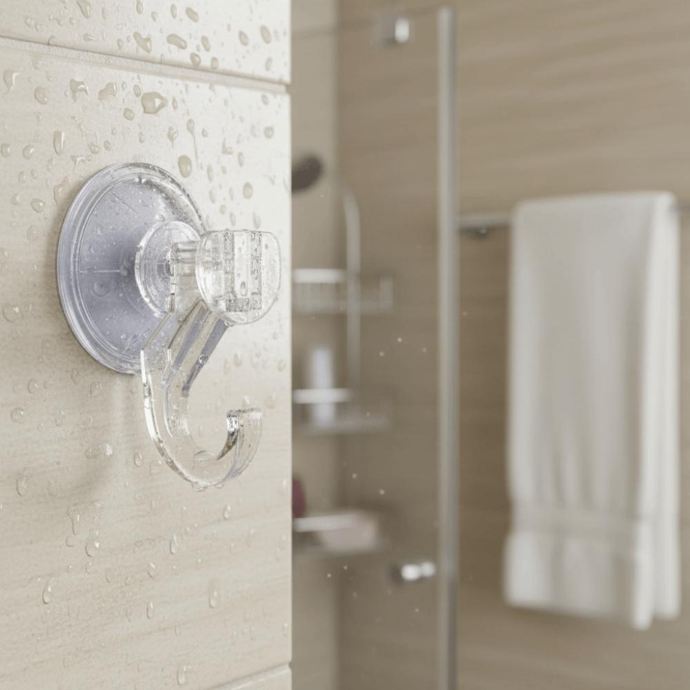 2 шт. Тяжелые вакуумные съемные крючки-присоски Пластиковые прозрачные крючки для полотенец Без сверления Самоклеящиеся Кухонный крючок Стеклянная поверхность