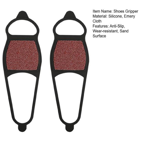 1 Pair Universal Non Slip Shoes Gripper Wear-resistant Coarse Sand Surface Ice Snow Shoes Grips Snow Ice Outdoor Winter
