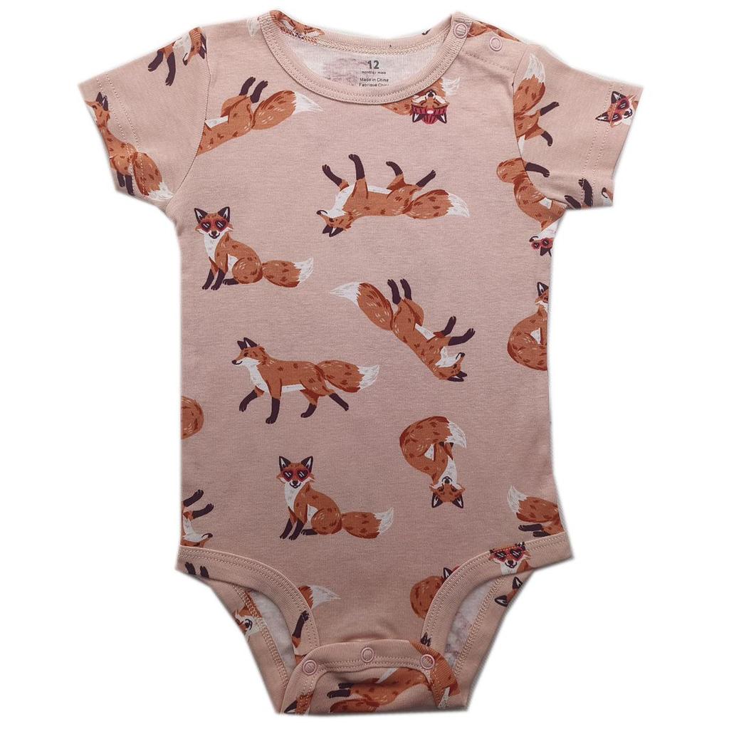 Детский боди с кнопками на плече из рифленого хлопка - Короткий комбинезон для мальчиков и малышей