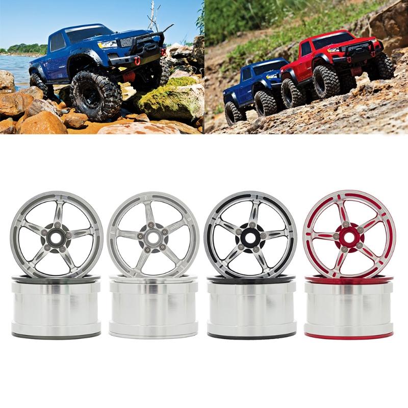 Wheel Hub Set for Axial SCX10 2.2 Universal Durable Metal Beadlock Wheel Rims RC Crawler Car Wheels Replacement Parts