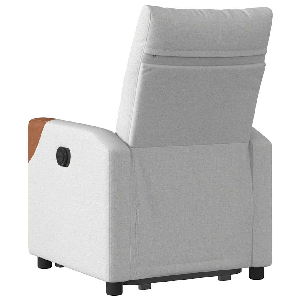 Electric Recliner Chair with Rising Assistance Cloud Grey Fabric