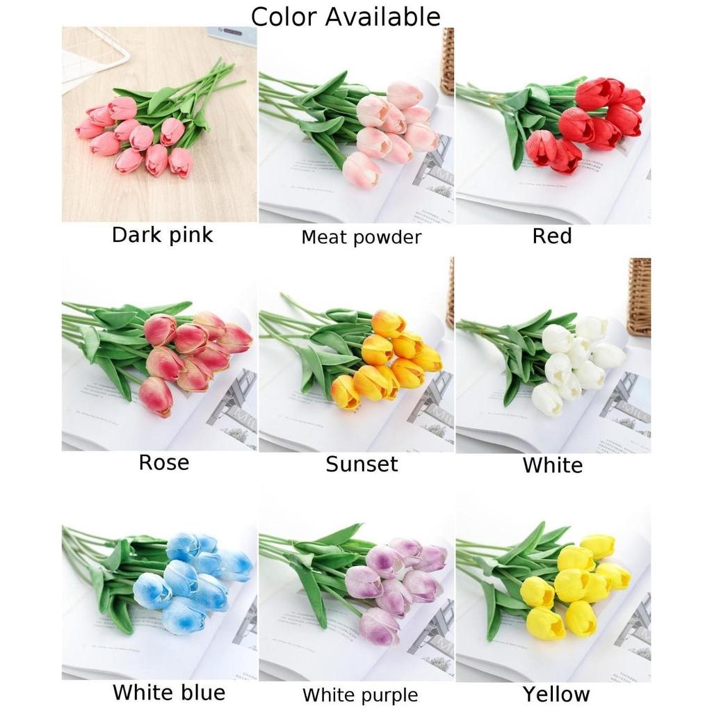 Миниатюрный искусственный тюльпан Bunga Tiruan Hand Bouquet Beauty в вазе